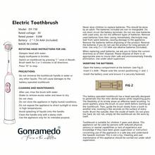 Cepillo de dientes eléctrico giratorio con 4 cabezales de cepillo, incluye 2 baterías AAA, cepillo de dientes eléctrico con batería de limpieza inteligente, cerdas suaves