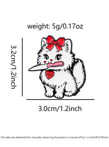 1 件快乐哭泣竖起大拇指猫珐琅别针，可爱动物徽章