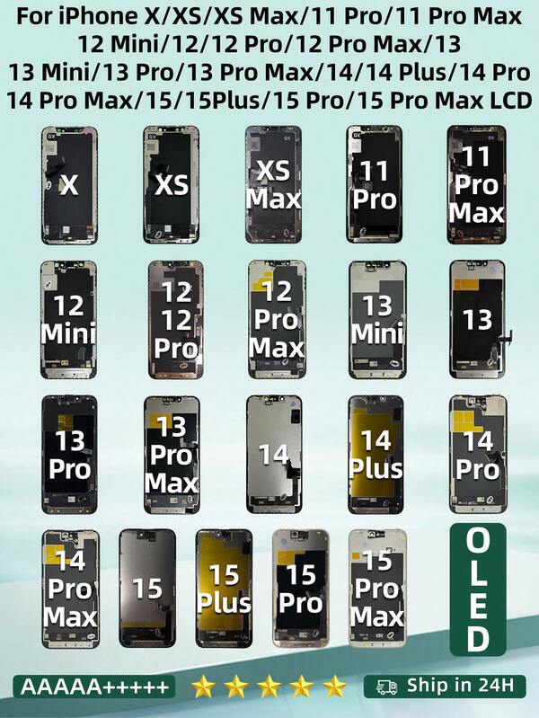 OLED For IP X XS Max Display 11 Pro Max 12 Mini Touch 13 13PRO 14 Pro Max LCD Digitizer For IP 15 15PROMAX Display 16 Screen Replacement Parts