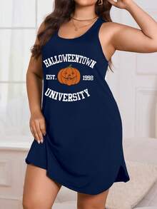 Vestido de dormir personalizado para mujer de talla grande, regalo personalizado de Acción de Gracias, temporada de regreso a clases