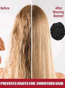 1pc Mulberry Silk Sleep Cap, Satin Hair Wrap, Soft Elastic Waist Mulberry Silk Pajamas, Silk Hair Turban Suitable For Curly Hair Home Bathroom Decor Fall Decor Back To School Blush PinkBlush Pink