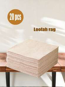 Luffa Dishcloth, Oil Absorbing Cleaning Cloth, Multi-Purpose Non-Stick Slouchy Thickened Cleaning Cloth, Suitable For Kitchen, Bathroom, Hotel, Restaurant, Home Cleaning, Kitchen Cleaning, Party Cleaning