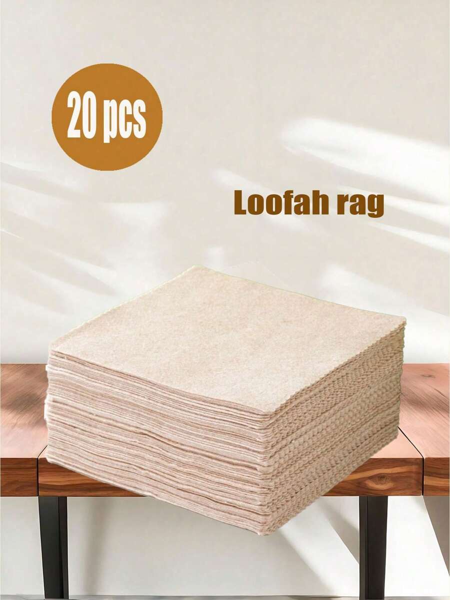 Luffa Dishcloth, Oil Absorbing Cleaning Cloth, Multi-Purpose Non-Stick Slouchy Thickened Cleaning Cloth, Suitable For Kitchen, Bathroom, Hotel, Restaurant, Home Cleaning, Kitchen Cleaning, Party Cleaning