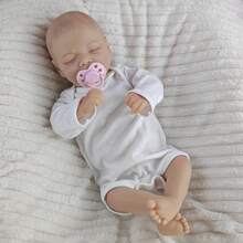 46cm Sleep Simulation Doll With Eyes Closed 3D Skin Softm Full Vinyl Reborn Dolls Accompanying Play Toys Birthday Gifts