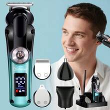 Hatteker 1pc Multi-Functional 5 In 1 Electric Hair Clippers Men Oil Head Carving Professional LED Hair Trimmer - Nhiều màu - Xem 11