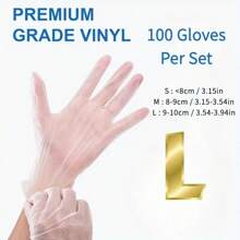 100pcs Transparent TPE Disposable Gloves - Waterproof, Powder/Latex-Free, Soft PET Material, Suitable For Kitchen, Bathroom, Pet Care, Housework, Beauty, Hairdressing And Hotel Use, Kitchen Gloves | Hypoallergenic Gloves | Lead-Free Gloves