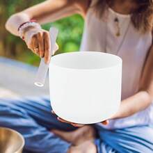 Klangschale, 8 Zoll Klangschale, Weiße Klangschale für Klangheilung