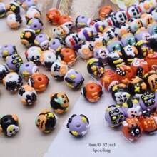 5 Stücke Halloween Perlen, geeignet zum Herstellen von Armbändern und Halsketten