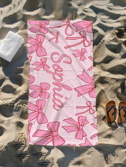 Personalized Kids Beach Towel, Summer Birthday Gift, Summer Vibe, Girls Beach Trip, Customized Beach Towel, Swimming Pool, For Family, Coquette Aesthetic, Sand-Free, Gift For Girls, Quick-Dry Microfiber, Sensory-Friendly