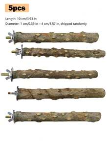 2/3/5 Pcs Bird Perch 10 Cm Natural Thorn Wood Parrot Claw Grinding Stick Cage Platform Toy Cage Accessories Suitable For Tiger Parrots, Long-Tailed Parrots, Cockatoos, Lovebirds