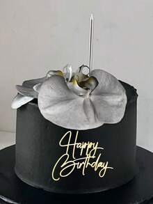 1件/3件/6件精美立体生日蛋糕装饰，完美适用于奢华优雅的蛋糕，打造高档视觉盛宴，这些装饰可以完美融入蛋糕和甜点桌的甜蜜欢乐的视觉享受中。 - 金色 - 查看 6