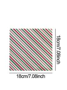100 pezzi di fogli di carta cerata a quadri/righe rossi e verdi, antigrasso, adatti per panini, ideali per feste di Natale, vacanze, picnic, panini, dolci, essenziali per picnic, decorazioni natalizie, pigiami natalizi, regali di Natale, decorazioni natalizie