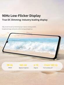 Realme Note 70T 全球解锁智能手机，搭载 Unisoc T7250 八核芯片，6.75 英寸 90Hz HD+ 眼部舒适显示屏，6000mAh 长效电池，13MP 超清晰摄像头，IP54 防尘/防水，4GB+64GB/4GB+128GB/4GB+256GB（黑色/金色） - 金色 - 查看 8