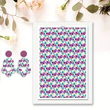 DONQE Flower Floral Pattern Printing Water Transfer Paper, Making Polymer Clay Earrings, Double-Sided Cement Transfer Sticker DIY Manual Mold Halloween - Multicolor - View 20