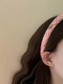 Diadema con cinta de rosa romántica para mujer, accesorio de cabello dulce y lindo con flor de perlas falsas, diadema con flor de rosa etérea - Multicolor A - Ver 3