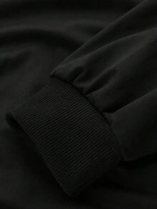 青少年男孩纽约市印花卫衣，宽松套头针织衫，Y2K学院风服装 - 黑色 - 查看 5