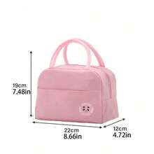 1/2pcs- Large-Capacity Portable Insulated Lunch Bag+Black Plastic Cup, Waterproof Aluminum Foil Handbag, Polyester Material, Rectangular Design, Rectangular Water Cup, Suitable For Travel And Commuting, Outdoor Carrying, Convenient And Practical. - Multicolor - View 11