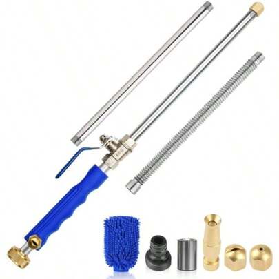 Aokpsrt Hydro Jet High Pressure Power Washer Wand Jet Nozzle Washer For Garden Hose Watering Sprayer Attachment With 3 Hydrojet Nozzle And Hose
