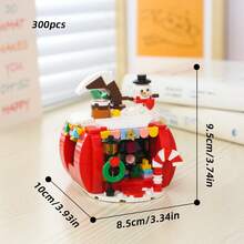 Christmas Building Blocks Toy Set, Train, Santa Claus, Gingerbread House, Stocking, Reindeer, Santa Claus, Apple House, Christmas Tree, Vintage Christmas Snow House, Holiday Decor Building Blocks Set, Adult Creative Holiday Gift, Adult Building Blocks Set, Christmas Gift, New Year Gift, Party Gift - Multicolor Christmas Snow House Building Block Set - View 18