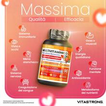 Vitastrong Complete Multivitamin, 13 High-Dose Essential Vitamins, Multivitamin For Men And Women Made In Italy, Pure And Certified Multivitamin Supplement, Multivitamin