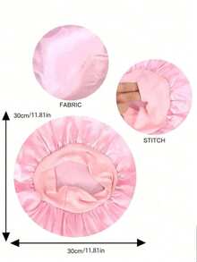 1pc Mulberry Silk Sleep Cap, Satin Hair Wrap, Soft Elastic Waist Mulberry Silk Pajamas, Silk Hair Turban Suitable For Curly Hair  Home Bathroom Decor Fall Decor Back To School Blush PinkBlush Pink - 粉色 - 查看 6