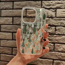 Funda de teléfono a prueba de golpes Estética de árbol de Navidad Funda transparente para iPhone 16 11 15 14 13 12 Pro Max XR Plus Funda transparente Regalos de Navidad lindos para mujeres hombres mamá papá Protección contra caídas - 1 pieza - Ver 9