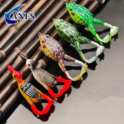 1pc Soft Frog Fishing Lure -Realistic Artificial Bait With Rotating Legs For Bass, Snakehead