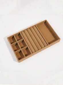 9件套/1件装天鹅绒首饰收纳盒，首饰展示托盘，多格首饰托盘，首饰收纳盒，首饰收纳托盘，首饰盒，梳妆托盘，首饰碟，化妆品收纳托盘，多格项链收纳托盘，情人节礼物，家居收纳袋，化妆包，洗漱包，桌面收纳盒，化妆包，化妆袋，首饰盒，收纳袋，化妆刷架，刷架，香水收纳盒，收纳袋，女士圣诞礼物创意，房间装饰 - 咖啡棕 - 查看 19