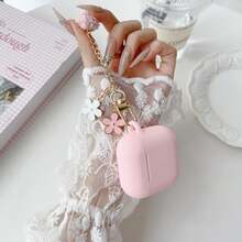 Compatible With Airpod Pro 2 / 3rd Generation - 1pc Silicone Protective Earphone Case - Pink - View 3