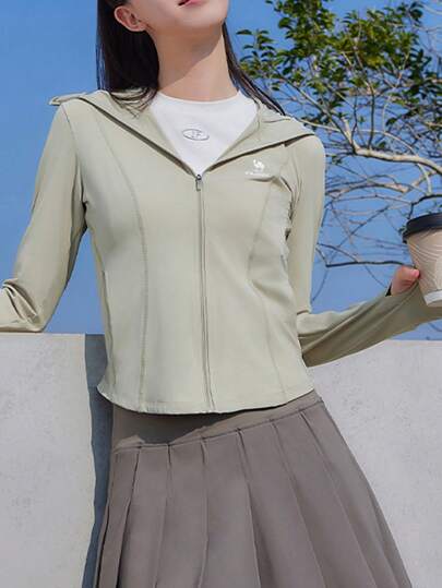 CAMEL CROWN Women's Sports Jacket Spring And Summer Fashionable Casual Versatile Comfortable Breathable Sun Protection Top