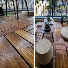 Anti-Corrosion Carbonized Wood Outdoor Garden Interlocking Thick Flooring, Indoor & Outdoor Patio Flooring - Multicolor - View 7
