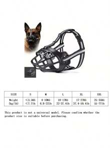 1 pièce [Confort ajustable] Muselière pour chien ajustable | Nylon | Respirante, Confort | Dressage | Toutes tailles de chiens