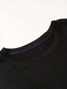 Men'S Halloween Anime Cat Graphic T-Shirt - Soft 180g Cotton Breathable Short Sleeve Tee With "Fluff Around And Find Out" Slogan, Red & Black Geometric Design, Regular Fit Casual Summer Shirt For Fashionable Guys & Women, Perfect Gift For Anime Fans, Halloween T Shirt, Casual Attire, Playful Design, Comfortable Wear, Durable Print, Streetwear Style, Lightweight Material, Streetwear Lovers - màu đen - Xem 4