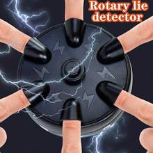 微型电击轮玩具测谎仪减压电击手指恶作剧游戏桌面减压玩具家庭聚会游戏、游戏、棋盘游戏、家庭游戏 - 黑色 - 查看 3