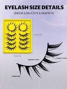 6对湿狐狸眼睫毛动漫假睫毛角色扮演假睫毛戏剧睫毛湿睫毛延长化妆工具漫画眼