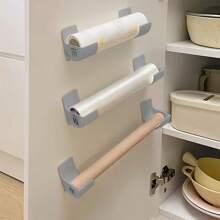 4 pezzi Supporto regolabile per sacchi della spazzatura non forati, rastrelliera da cucina per sacchetti dell'immondizia, pellicola trasparente, ombrelli, mattarello, scaffale per pellicola trasparente, scaffale da cucina, supporto per lavandino, organizer per armadio da cucina, stoccaggio e organizzazione da cucina, piccoli utensili da cucina, contenitori da cucina, regalo per la Festa della Mamma