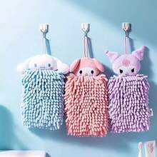 Miniso Sanrio Kuromi 雪尼尔手巾，雪尼尔纤维柔软亲肤，吸水性强，可悬挂于室内方便取用（1 条） - 紫色 - 查看 8