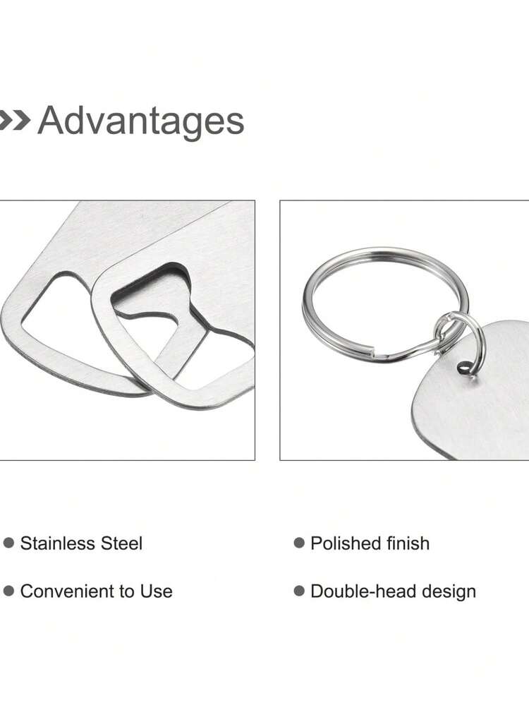 Creative Bottle Opener, Minimalist Soda Beverage Bottle Opener, Keychain Beer Bottle Opener, Small & Large Pendant Bottle Opener, Multifunctional Beer Bottle Opener, Creative Playing Card Beer Bottle Opener, Stainless Steel Bottle Opener, Spade A Bottle Opener, Personalized Beer Bottle Opener - Multicolor - View 3