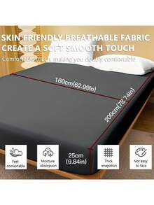 1 Stück superweiche, einfarbige Spannbettlaken, leichte, wolkenartige Bettwäsche, 25 cm tiefe Tasche, für alle Bettgrößen - Einzelbett, Doppelbett, Kingsize, Queensize, für Zuhause und Schule/Studentenwohnheim Bettwäsche-Essentials