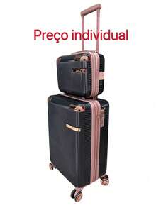 New Model Travel Suitcase!! With Anti-Theft Zipper! - Black and White - View 6
