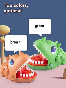 1pc Prank Toy, Triceratops Biting Finger, Big Mouth Crocodile Dinosaur Toy, Shark Biting Hand Prank Toy, Children & Parent Interactive Gag Toy