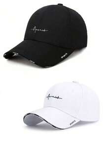 1 件男女通用棒球帽，休闲字母印花太阳帽适合日常穿着、户外活动、旅行、徒步旅行、滑雪、春秋季 - 彩色 - 查看 10