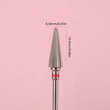 1pc 16.8mm Long Carbide Nail Drill Bit,Acrylic Nail Bit Thick Gel Removal Tool Electric Drills File Manicure Accessories - Multicolor - View 3