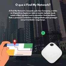 RSH (iOS Exclusivo) Rastreador GPS Inteligente com Etiqueta Sem Fio – Compatível com Apple Find My, Anti-Perda, Localizador para Chaves, Carteira, Mochila, Bagagem, Carros, Pets – Bateria Substituível e Proteção de Privacidade - Branco - Visão 5
