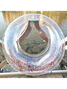 Inflatable Swim Ring, Transparent, Cute, Thick Underarm, Large Size Adult Buoyancy Swimming Ring - Trong sáng - Xem 12