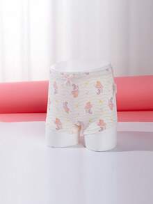 Coollikuli 8 piezas de calzoncillos tipo bóxer para niñas con estampado floral pequeño de sirena de dibujos animados, cómodos y suaves, ropa interior para niñas de varios colores y tallas grandes