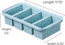 1 Cup Silicone Freezer Tray With Lids, Perfect For Storing Broth, Leftovers, Rice, Sauce And More, Silicone Soup Freezer Molds For Meal Prepping - Sprinkles - 2-Pack,12067220 - 薑色 - 查看 6