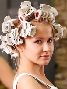 12pcs Professional Curling Rollers, Durable Plastic Hair Styling Clips, 6 Rollers & 6 Clips, Salon-Grade Curling Tools For DIY Hair Design, No Heat Required, Easy To Use And Convenient, Hair Styling Accessories | Stylish Hair Accessory | Durable Plastic Rollers, Hair Styling Tools, Hair Accessories, Hair Styling Kit, Hair Tool Kit, Home Beauty Women Accessory Gifts