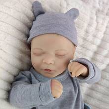 46cm Sleep Simulation Doll With Eyes Closed 3D Skin Softm Full Vinyl Reborn Dolls Accompanying Play Toys Birthday Gifts