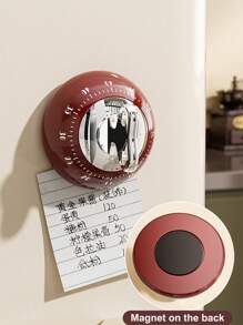 1pc Kitchen Magnetic Timer, Mechanical Timer Without Battery, Random Color